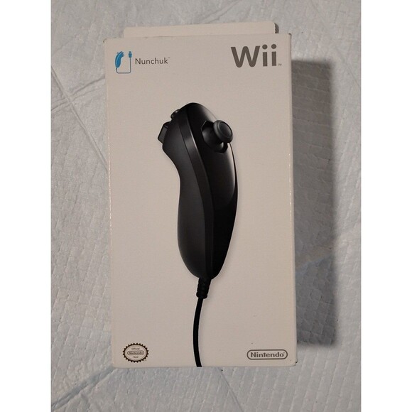 Nintendo Wii Black Nunchuk Controller - Picture 1 of 2